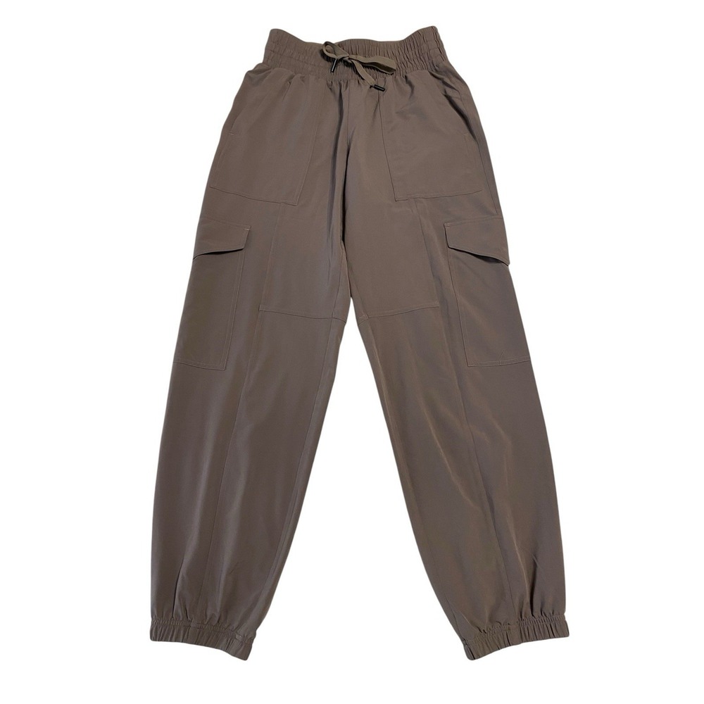 SPANX Out Of Office Cargo Jogger Pants Women's XS Taupe Brown High Rise Pockets